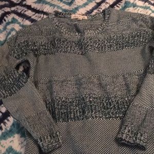 Green and white sweater